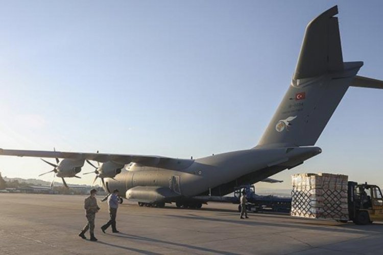 Tıbbi yardım malzemelerini taşıyan uçağımız Irak'a ulaştı