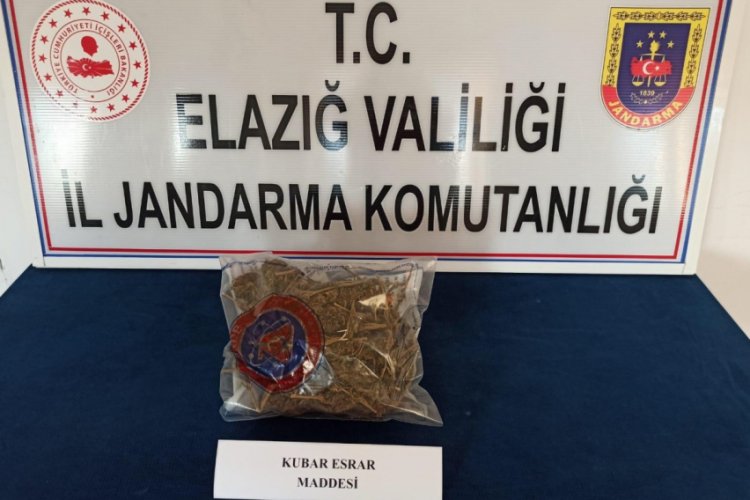 Yolcunun çantasından yarım kilo esrar çıktı