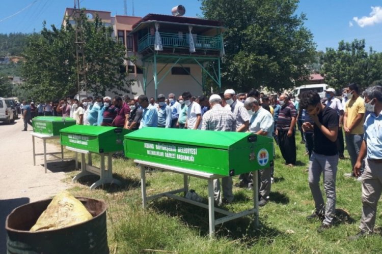 Cinnet getiren baba ve kızları son yolculuğuna uğurlandı