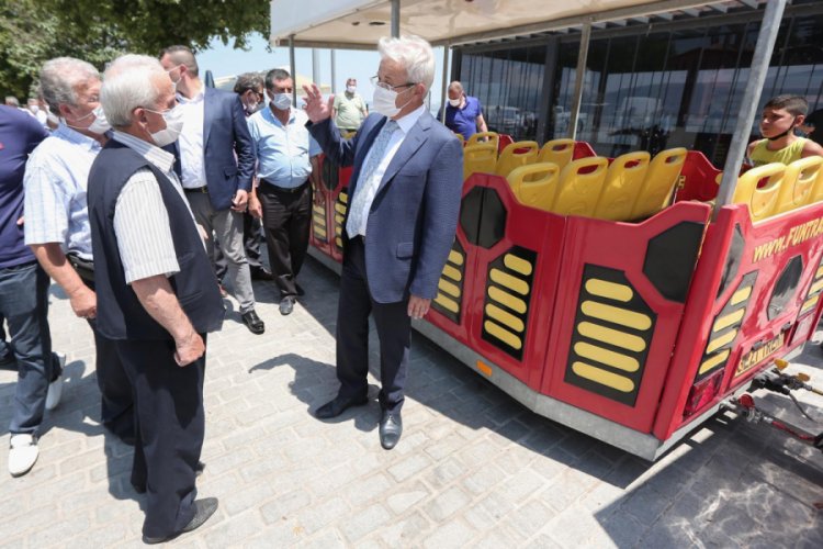 Bursa Gölyazı'da gezi treni keyfi başlıyor