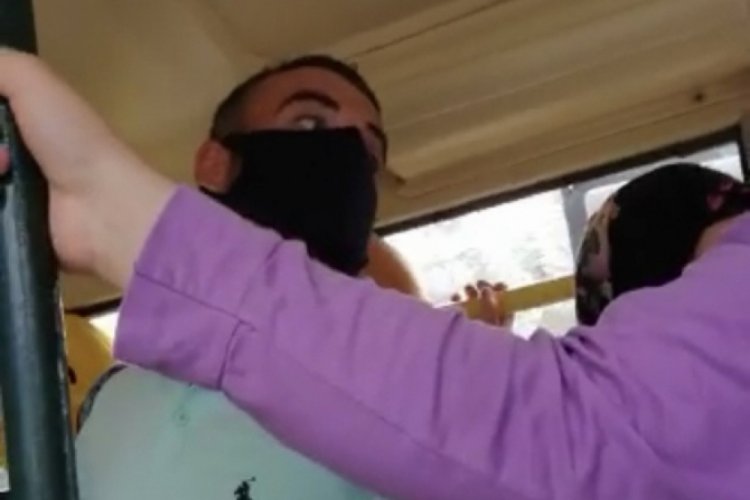Dolmuşta maske takmayan vatandaş uyarılınca olanlar oldu