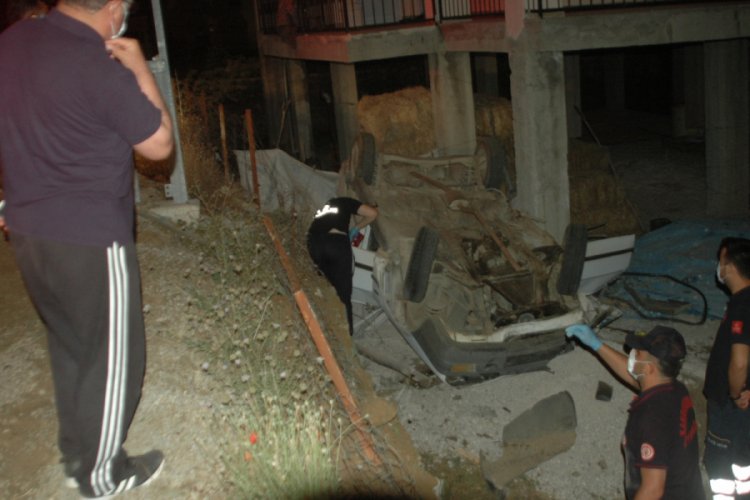 Takla atan otomobilin sürücüsü öldü