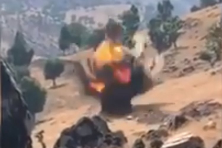 Hakkari'de sivillerin de kullandığı yola tuzaklanan EYP imha edildi
