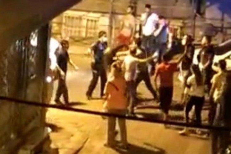 Yol verme kavgasında sokak savaş alanına döndü