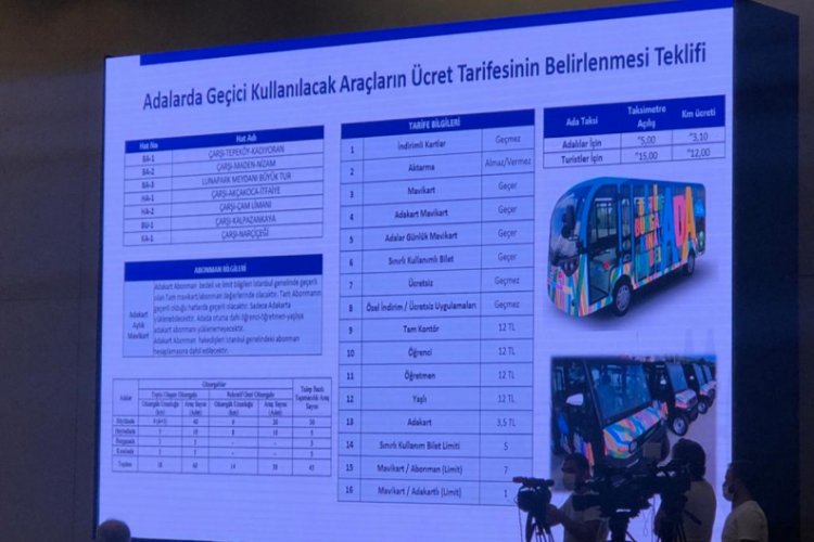Adalar'da kullanılacak elektrikli araçların ücret tarifesi belli oldu