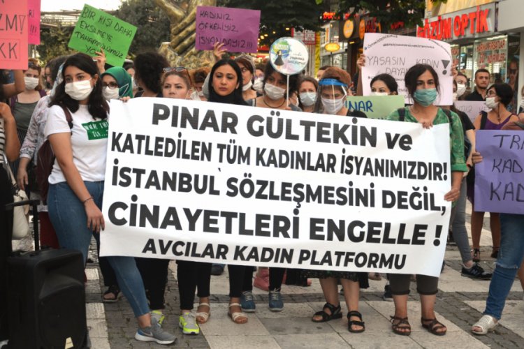 Pınar Gültekin'in vahşice öldürülmesi ve kadın cinayetleri protestosu