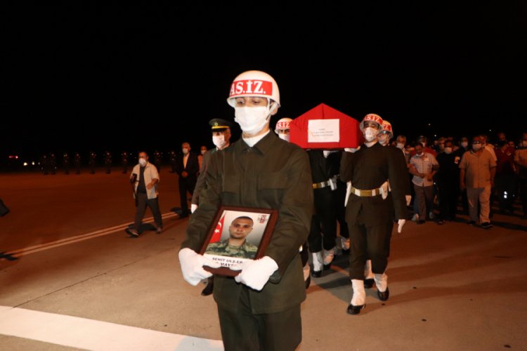 Şehit Caner Mayendağı'nın naaşı memleketi Samsun'a getirildi