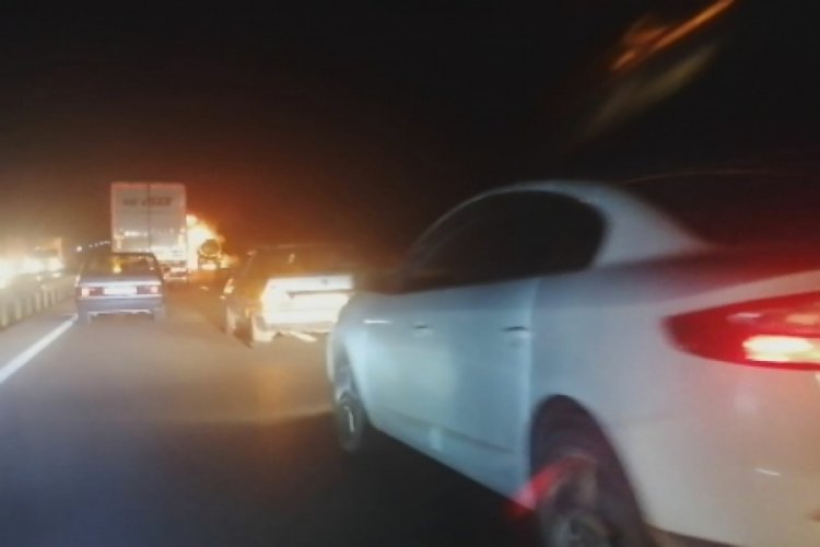 Bursa'da tanker alev alev yandı