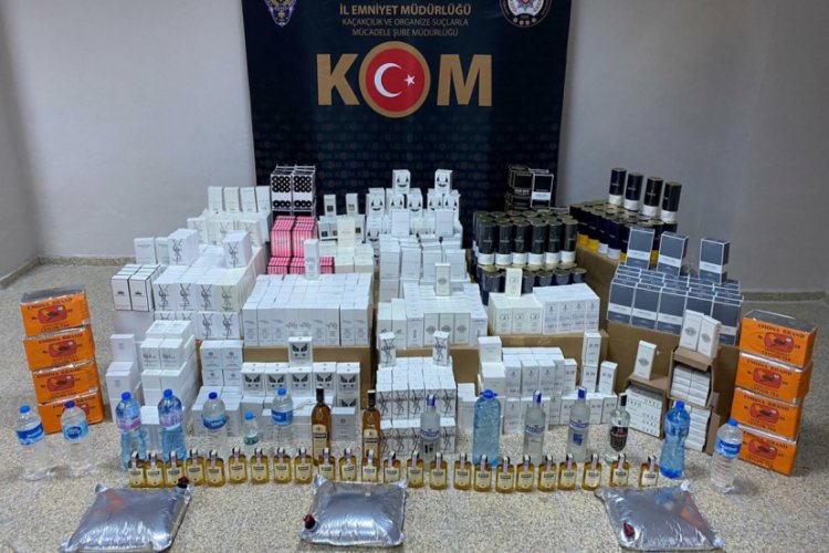 Kaçak çay, içki ve parfüm operasyonu