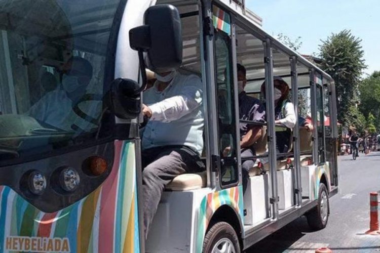 Büyükada'da elektrikli araçların test sürüşü yapıldı