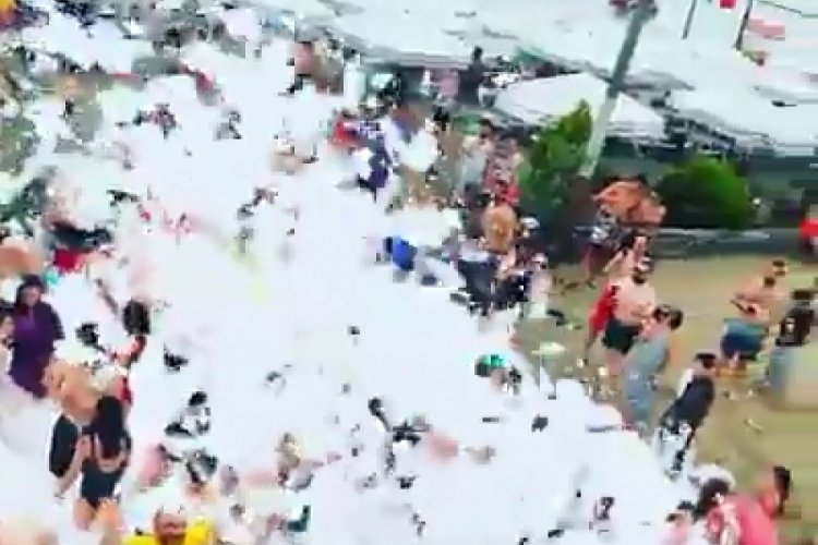 Plajda köpük partili, horonlu eğlenceye ceza