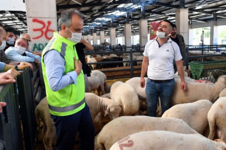 Bursa Büyükşehir Belediye Başkanı Aktaş'tan modern Kurban Pazarı'na ziyaret