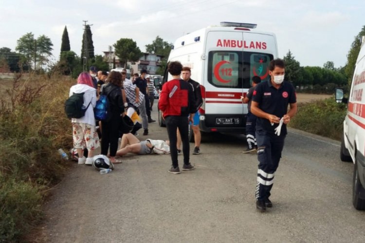 Samsun'da motosiklet kazası: 2 yaralı