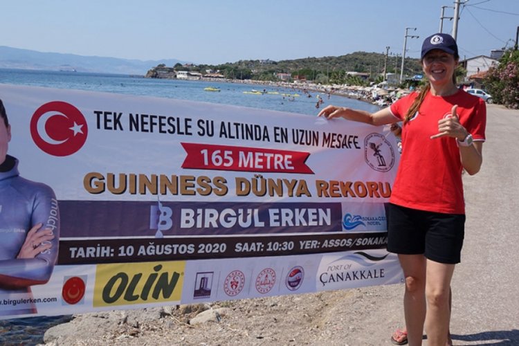 Milli sporcu Birgül Erken, Çanakkale'de dünya rekorunu deneyecek
