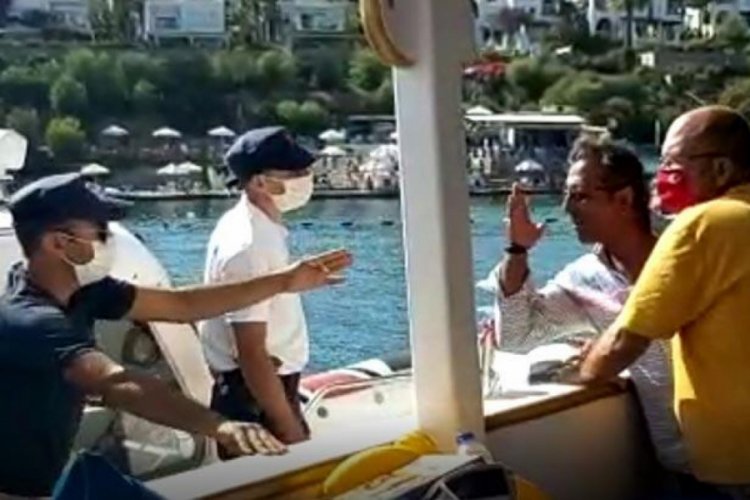 Ceza kesmek isteyen ekiplere direnen kaptana gözaltı