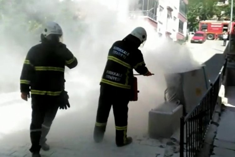 Kırıkkale'de trafoda çıkan yangın korkuttu