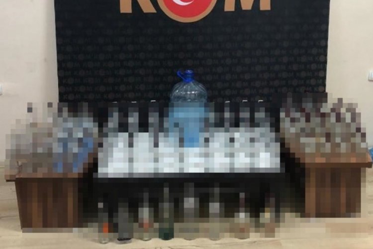 Bursa'da sahte içki imalathanesine baskın