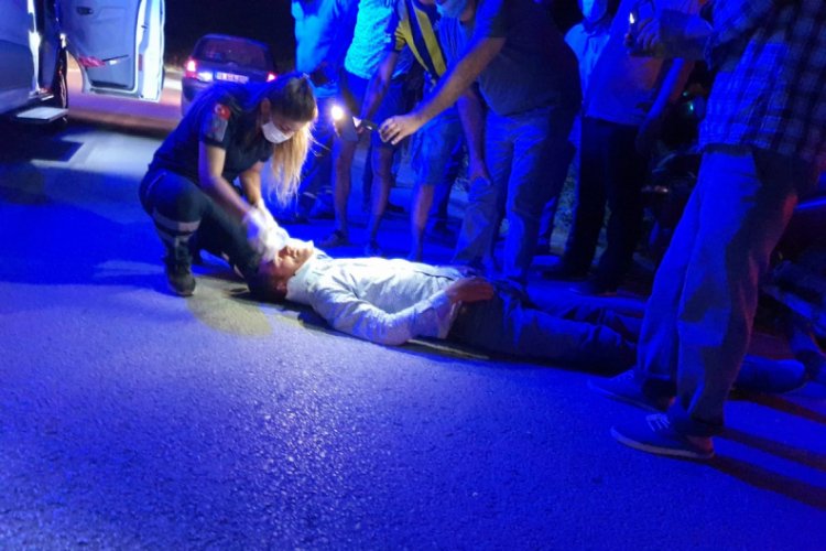 Bursa'da alkollü sürücü, 2 kez motosikletini devirdi
