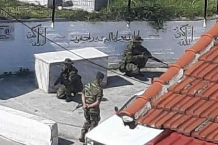 Yunan komandolarından Türk köyünde tatbikat!