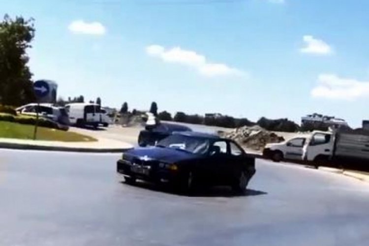 Drift yapan sürücünün ehliyetine 2 ay el kondu