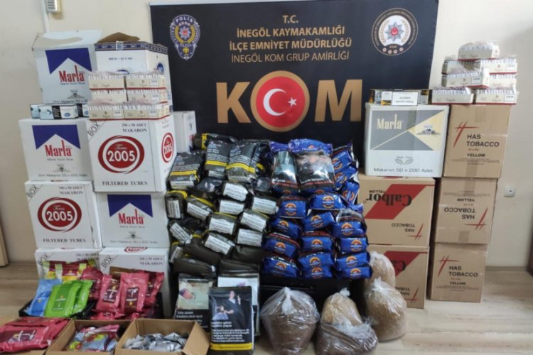 Bursa İnegöl'de kaçak tütün operasyonu
