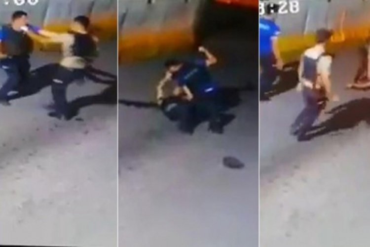 Kavga eden polis ve bekçi görevlerinden uzaklaştırıldı