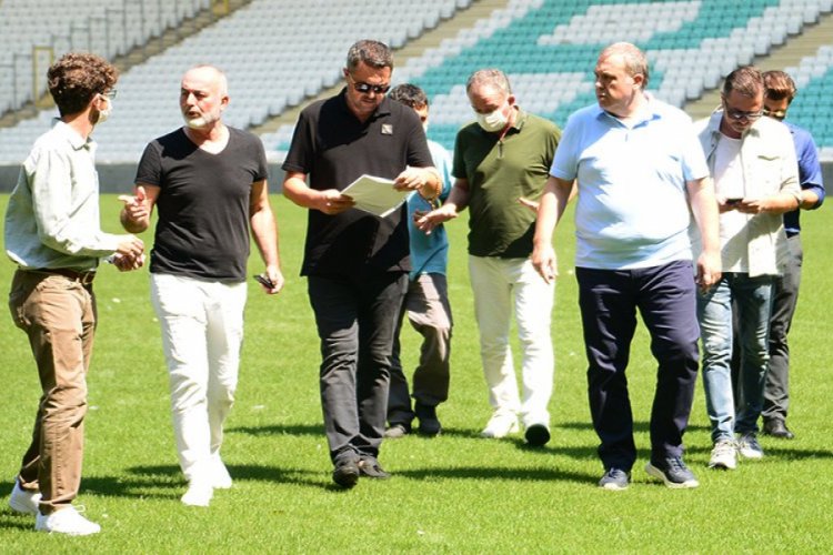 Başkan Kamat ve yönetim kurulu stadyumu inceledi