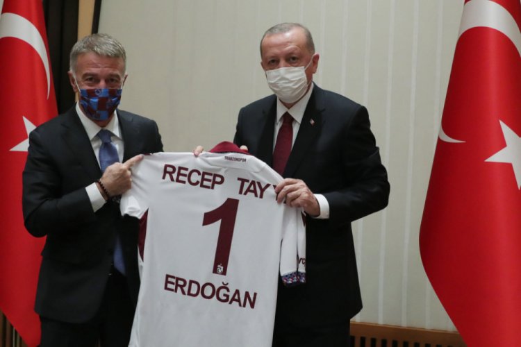 Cumhurbaşkanı Erdoğan, Trabzonspor'u kabul etti