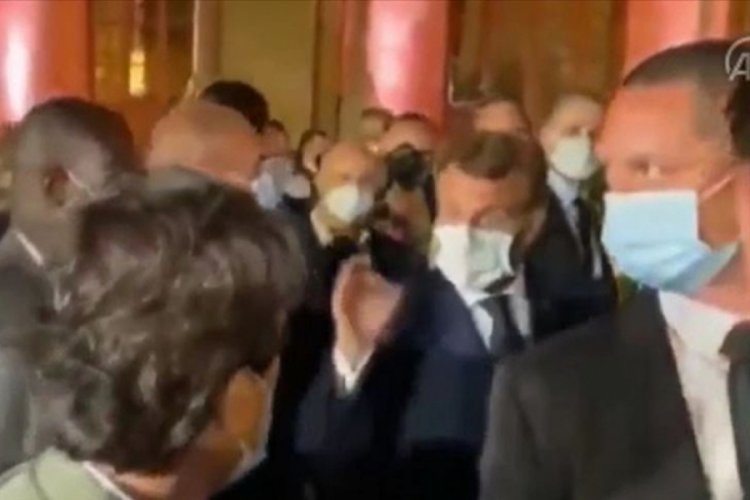 Macron, Hizbullah lideriyle yaptığı görüşmeyi haberleştiren gazeteciyi azarladı