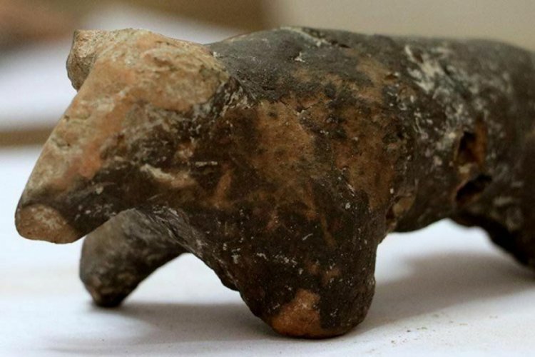 Maydos Antik Kenti'nde 3 bin yıllık koç figürü bulundu