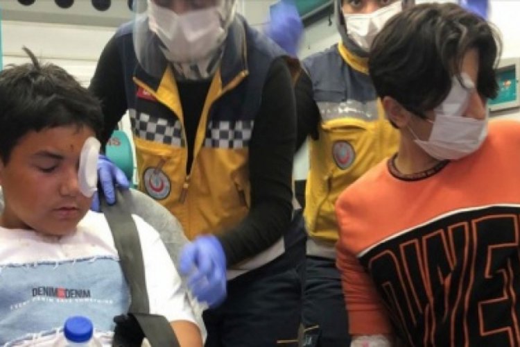 Torpille oynarken yaralanan çocuklar helikopterle hastaneye kaldırıldı
