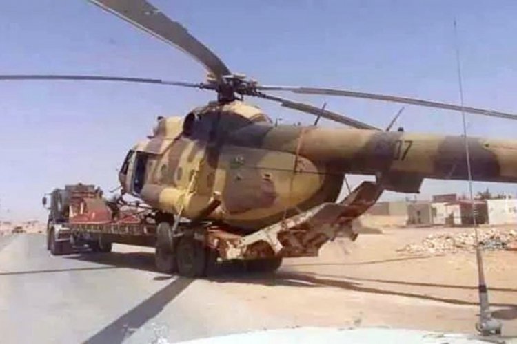 UMH güçleri, Hafter'e ait helikopteri ele geçirdi