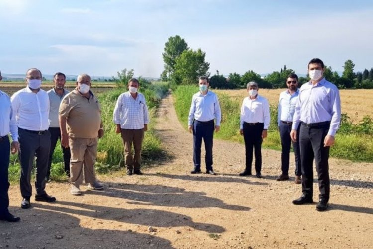 Bursa Karacabey Ovahamidiye-Okçugöl yolu tam gaz ilerliyor
