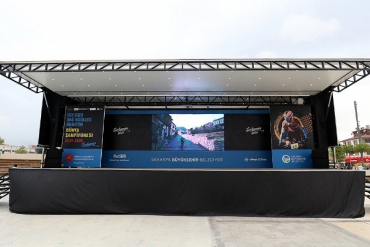 Dünya Dağ Bisikleti Maraton Şampiyonası'nın tanıtım tırı Bursa'da