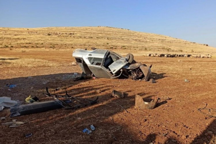 Hurdaya dönen araçtan sağ kurtuldu