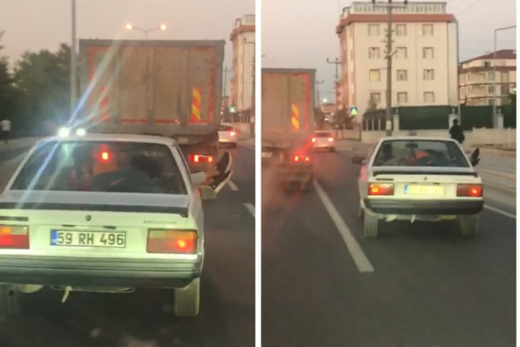 Ayaklarını camdan çıkarıp yolculuk yaptı