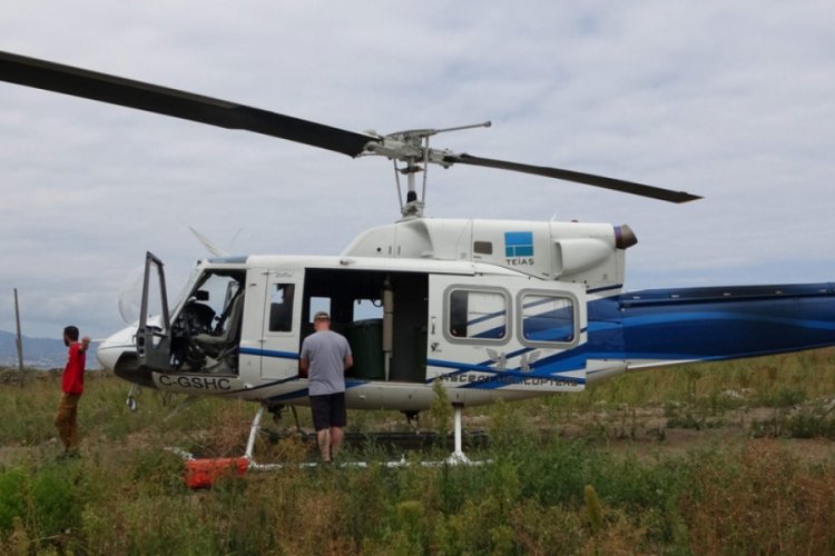 Dolgu alanına inen helikopter paniğe neden oldu