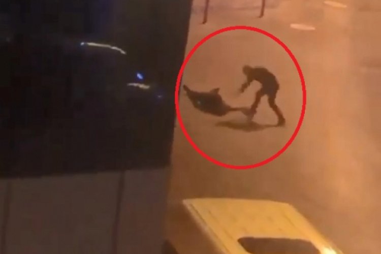 Bursa'da yaşlı adama öldüresiye dayak cep telefonuyla görüntülendi