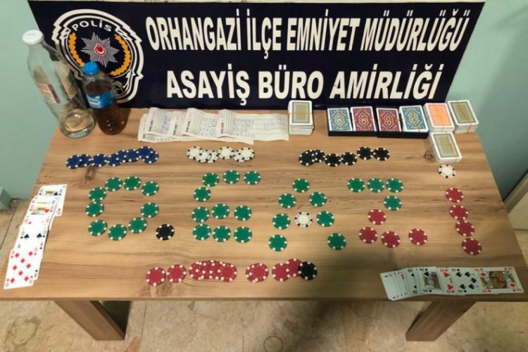 Bursa'da polisten kumar baskını