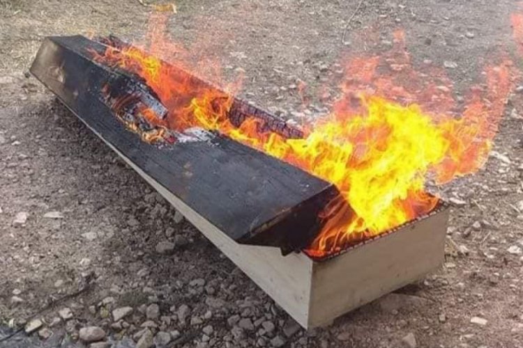Koronadan öldü, gömüldükten sonra tabutu yakıldı!