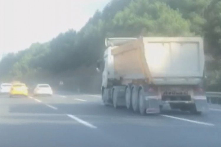 120 km hızla makas atarak ilerledi