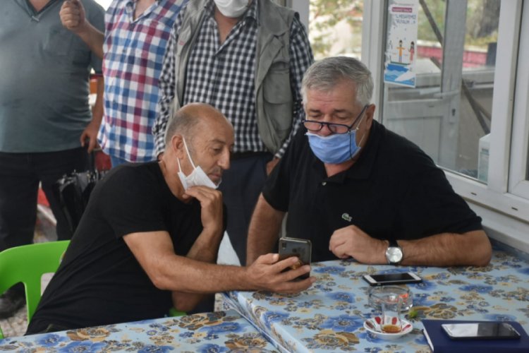 Bursa Gemlik'te dolu bir yıllık emeği heba etti