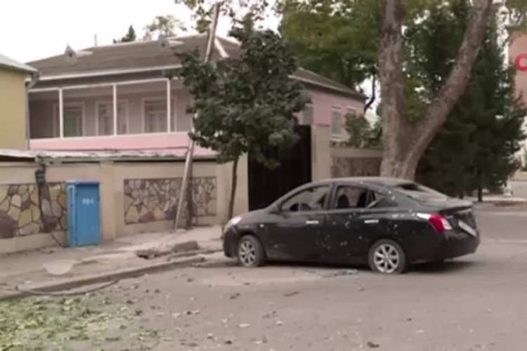 Ermenistan saldırısının ardından Terter'deki yıkım görüntülendi