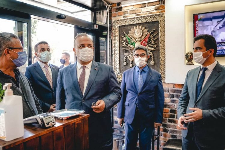 Bursa Valisi Canbolat, Kestel'de korona virüs denetimine katıldı