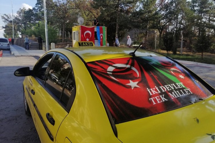Taksici esnafından Azerbaycan'a destek