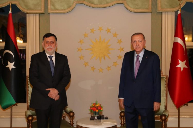 Cumhurbaşkanı Erdoğan, Libya Başbakanı Fayiz Es-Serrac'ı kabul etti