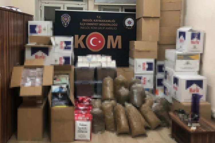 Bursa İnegöl'de kaçak tütün operasyonu