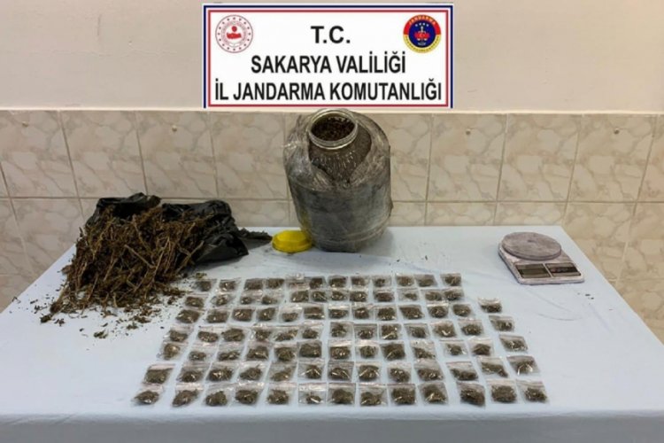 Mezarlık içine 1 kilo 900 gram esrar gizlemişler