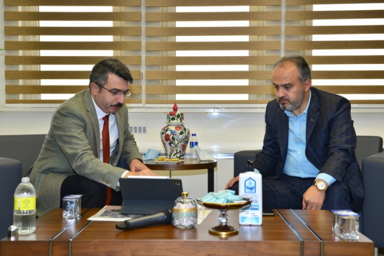 Bursa Yıldırım Belediye Başkanı Yılmaz, Başkan Aktaş'ı ağırladı