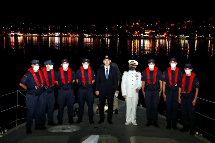 Bakan Soylu, Yunanistan'ın göçmenleri geri ittiği bölgeleri inceledi